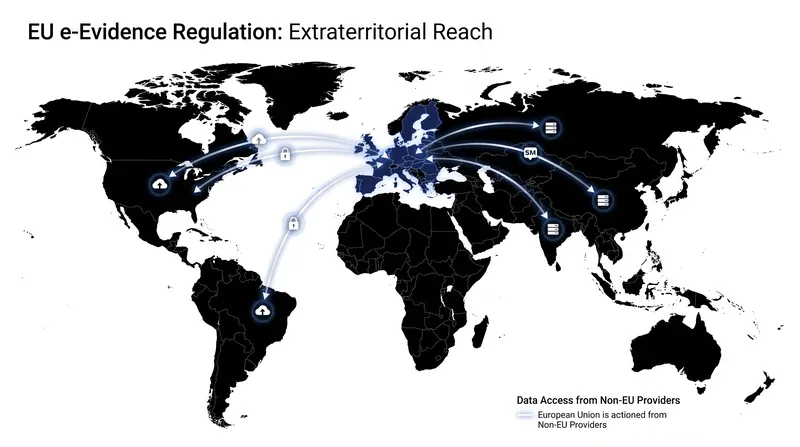 The rules apply to any company offering services in the EU, forcing foreign providers to comply with European data requests.