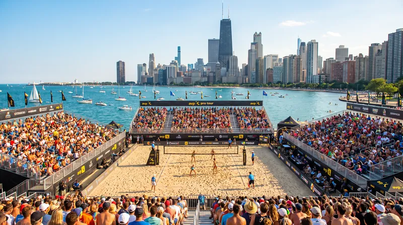 Chicago's Oak Street Beach will host the AVP League Championships over Labor Day weekend.