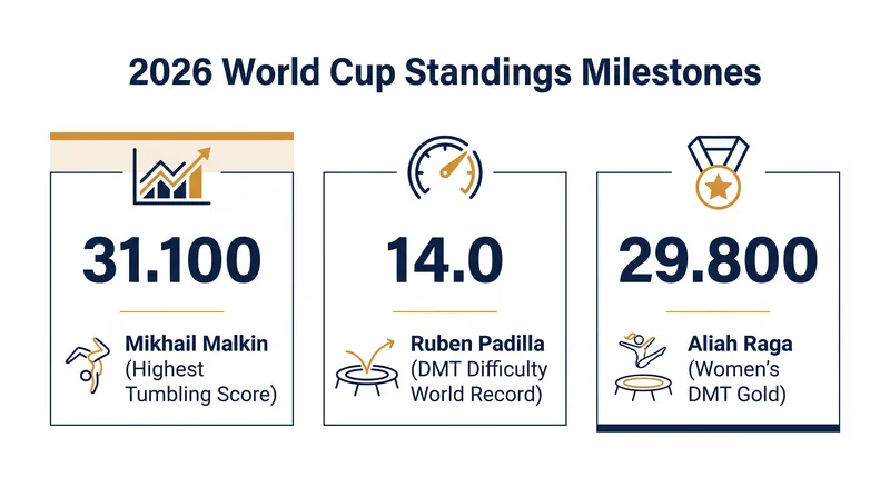 Key scoring milestones from the final stage of the 2026 World Cup series.