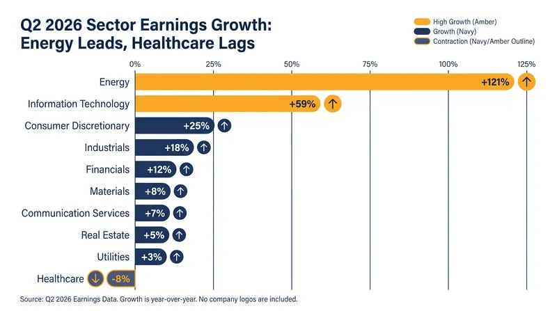 The Energy and Information Technology sectors drove the vast majority of the index's core profit expansion.