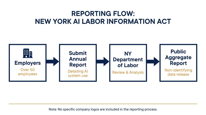 The proposed reporting structure under the AI Labor Information Act.