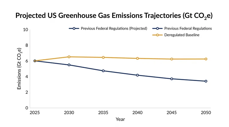 Federal deregulation shifts the burden of emissions reductions entirely to state-level policies and market forces.