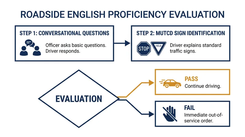 How roadside inspectors evaluate a commercial driver's English proficiency.