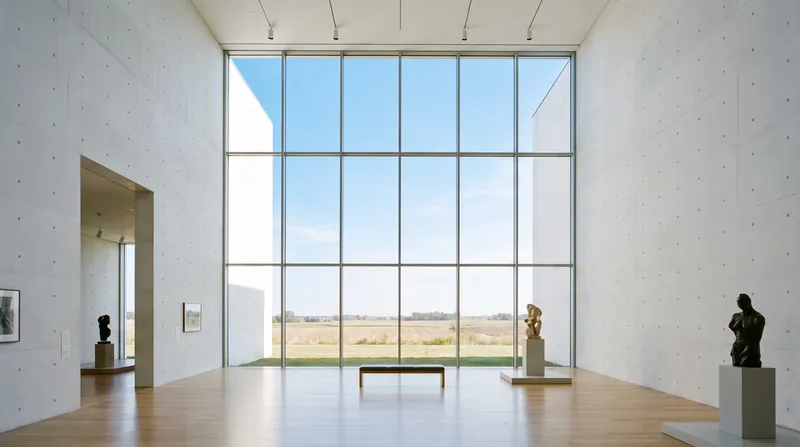 The 'Canyon of Hope' offers a moment of spatial and emotional release at the end of the exhibition.