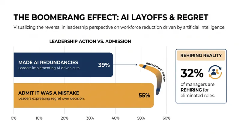 Survey data reveals widespread regret among executives who executed AI-driven job cuts.