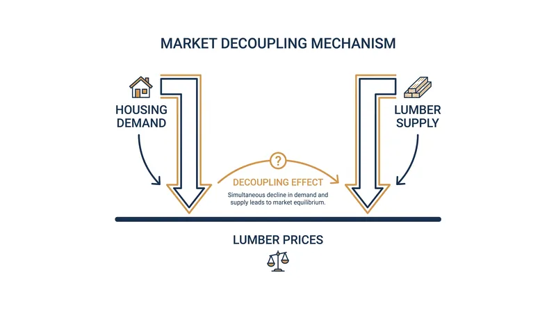 When supply falls at the same time as consumption, market prices remain artificially tight.