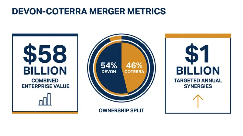 The all-stock transaction creates a $58 billion energy giant with a balanced commodity portfolio.