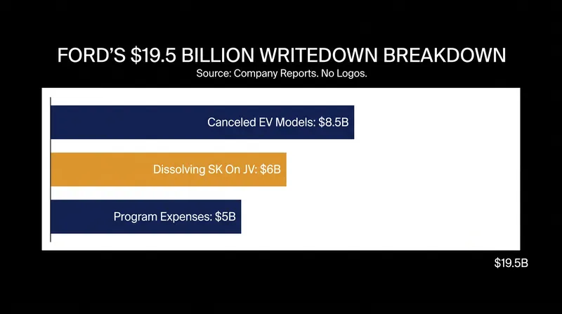 The $19.5 billion charge is one of the largest EV-related writedowns in automotive history.