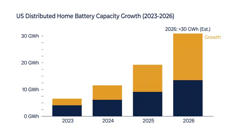 The deployment of residential storage capacity has accelerated as utilities embrace virtual power plants.