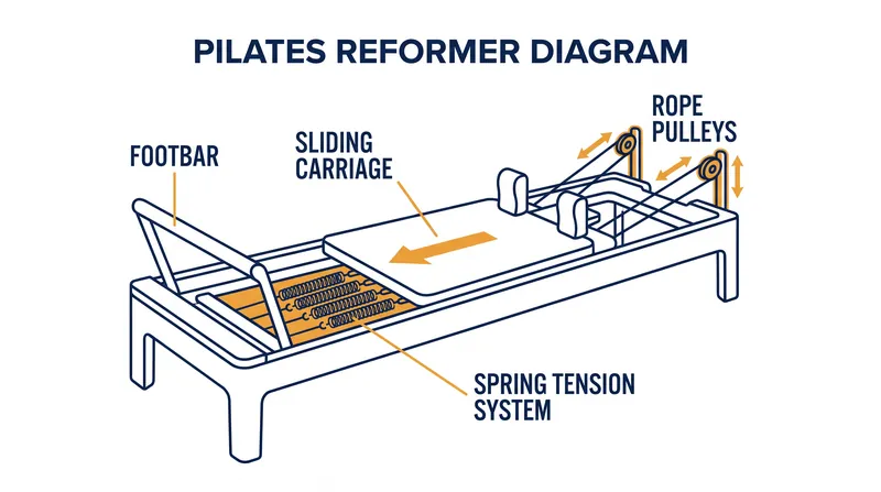 The Reformer is a complex resistance apparatus that requires precise control of its spring-loaded carriage.