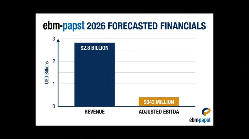 ebm-papst is projected to generate $2.8 billion in revenue in 2026.