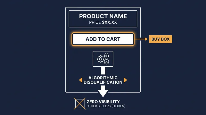 Losing the 'Featured Offer' or Buy Box effectively eliminates a seller's ability to move inventory on the platform.