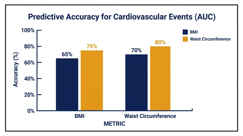 Studies consistently show waist measurements outperforming BMI in predicting cardiovascular risk.
