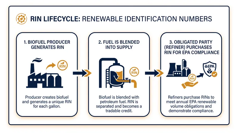 How the RFS compliance market functions through tradable RIN credits.