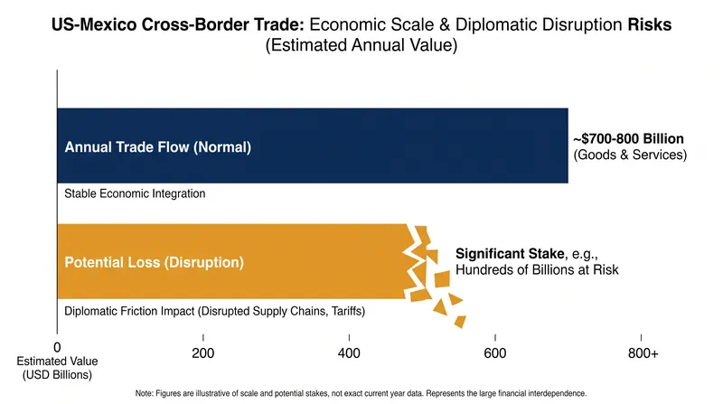 Unilateral military action could disrupt billions of dollars in cross-border trade between the US and Mexico.