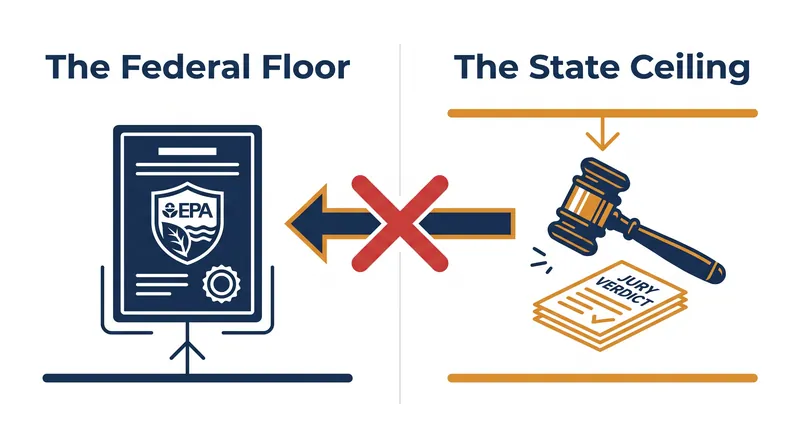 Under express preemption, federal labeling requirements override conflicting state-level demands.