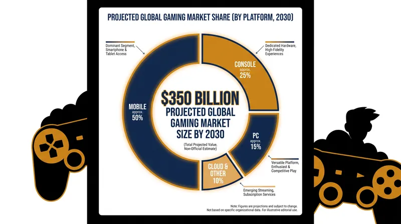The global gaming market is projected to reach $350 billion by 2030.