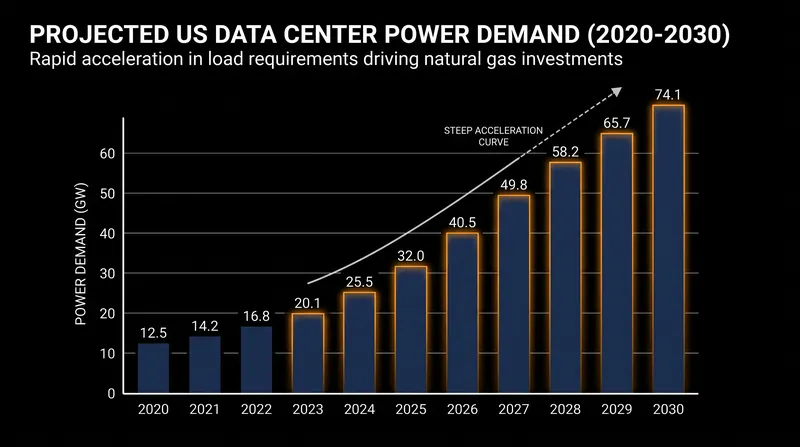 Rising data center and industrial electrification loads are driving renewed investment in firm natural gas generation.