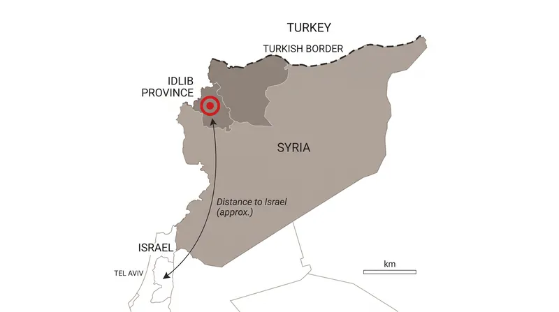 The Abu al-Duhur airbase is located in eastern Idlib, far from the Israeli frontier but close to Turkey.
