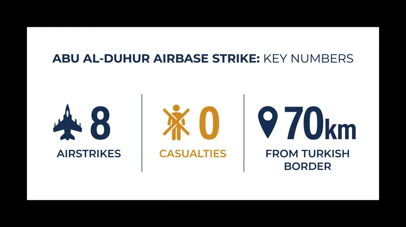 Key figures from the Tuesday morning strikes on the Abu al-Duhur facility.