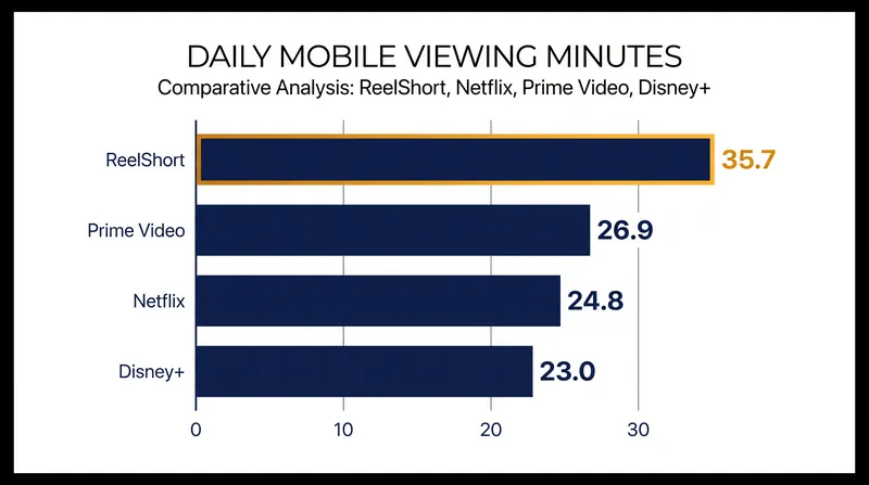 U.S. users are spending more daily minutes on top microdrama apps than on the mobile versions of major streaming platforms.