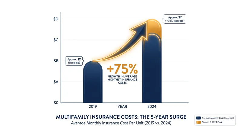 Multifamily insurance costs have surged dramatically over the past five years.