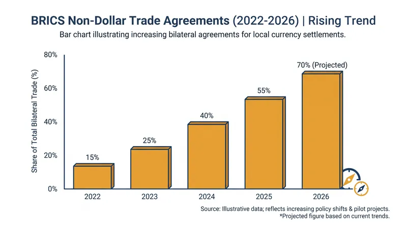 The threat of secondary sanctions has accelerated efforts by the Global South to settle trade outside the US dollar system.
