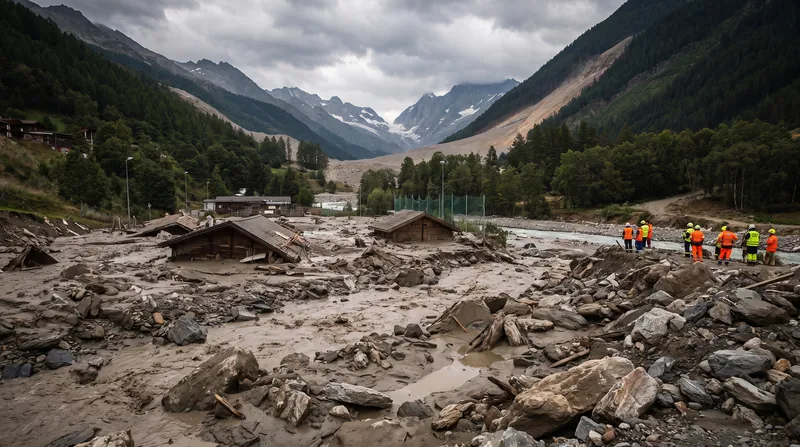 The 2025 collapse of the Birch Glacier buried 90 percent of the nearby village of Blatten under rock and mud.