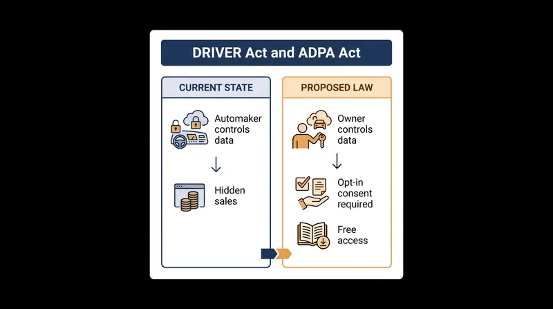 How the proposed legislation would shift control of vehicle data from manufacturers to owners.