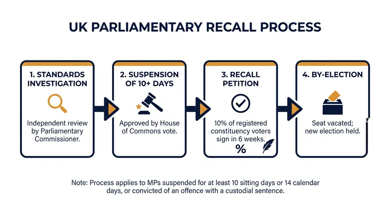 How the UK parliamentary recall process is triggered following a standards investigation.