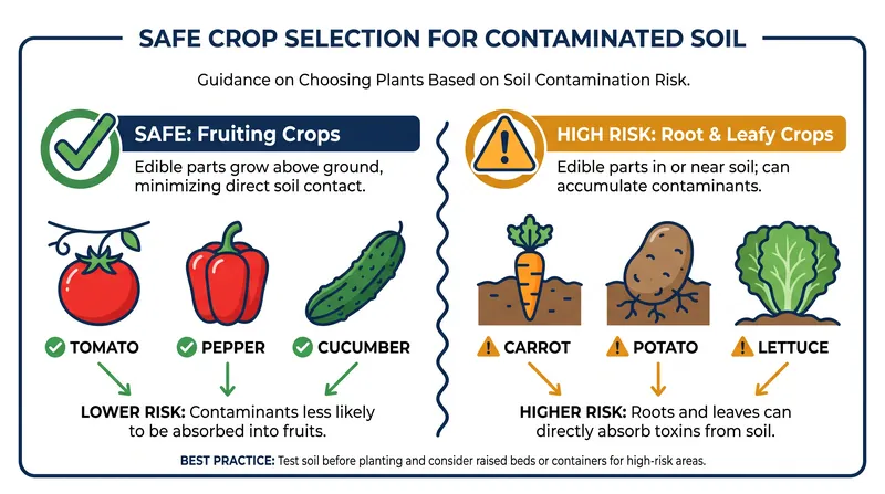 Because lead does not easily travel into fruiting bodies, crop selection is a critical defense mechanism.