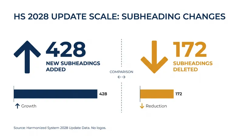 The HS 2028 update represents a significant expansion of the global classification nomenclature.