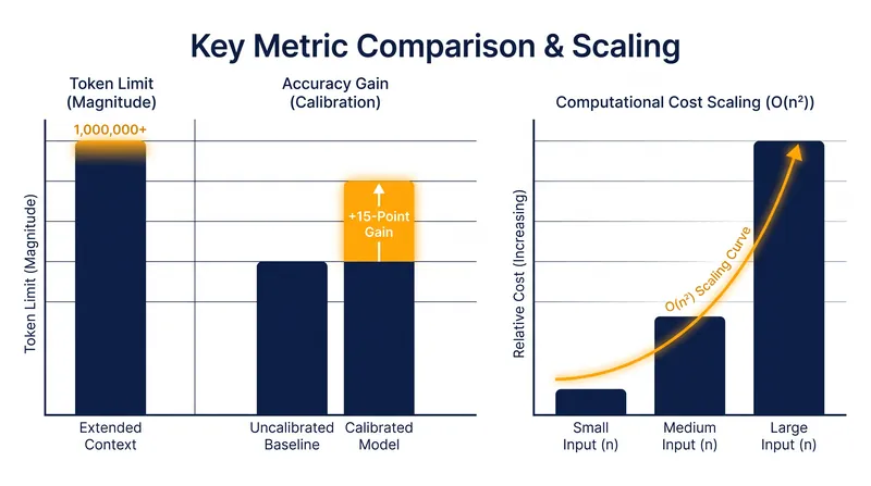 The computational cost of processing tokens grows quadratically, making efficient context management essential.