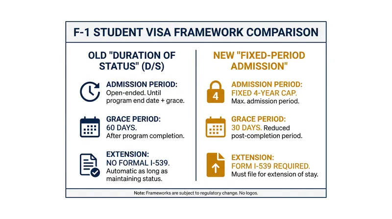 Key changes under the new fixed-period admission framework taking effect September 15, 2026.