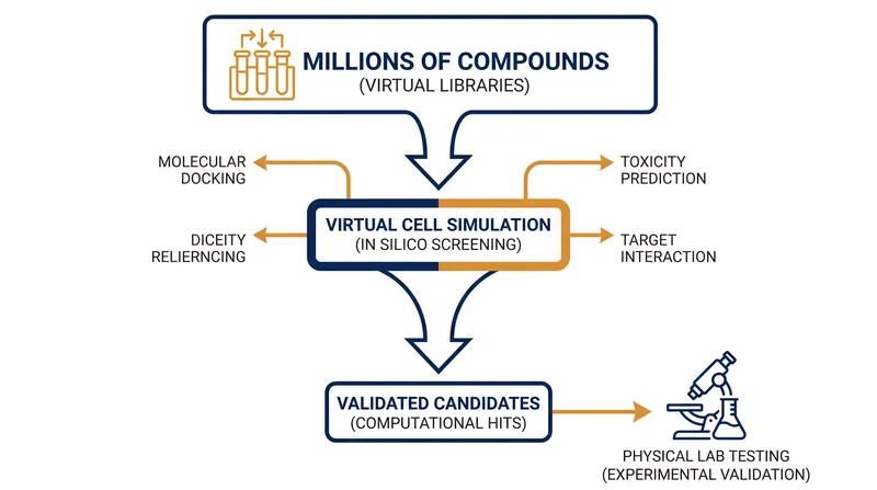 Virtual cells could allow pharmaceutical companies to computationally screen millions of compounds before conducting physical experiments.