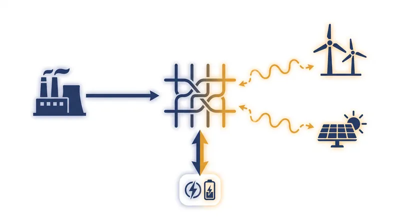 Grid operators must constantly balance intermittent renewable energy with dispatchable baseload power to prevent shortfalls.