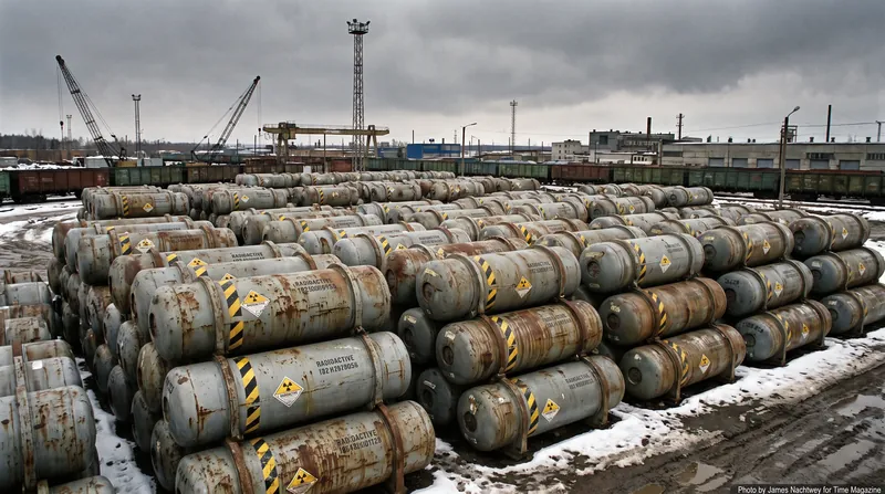 Uranium hexafluoride gas is the essential precursor material required for the enrichment process.