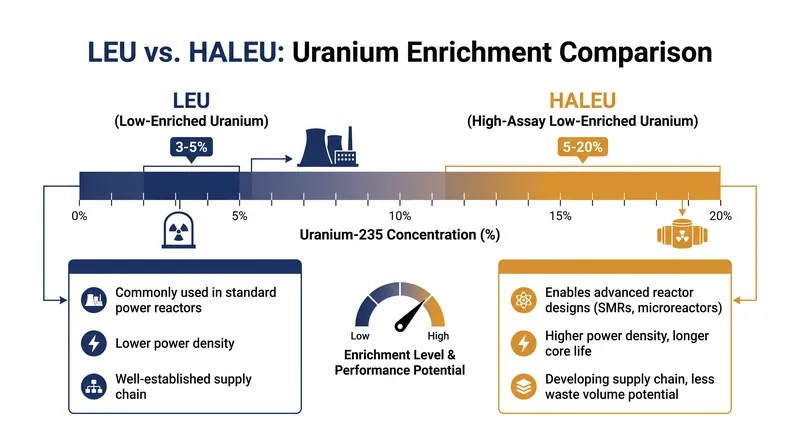 Advanced small modular reactors require HALEU, a specialized fuel that currently lacks a robust Western supply chain.