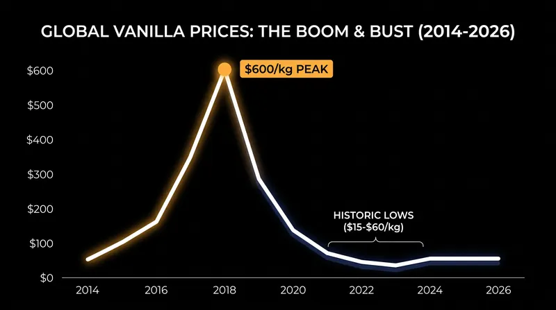The 2018 price spike incentivized massive new planting, setting the stage for today's historic collapse.