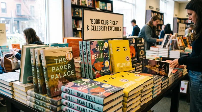 Retail bookstores rely heavily on celebrity selections to drive foot traffic and physical sales.