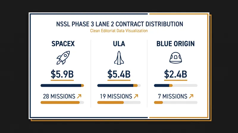 Contract ceilings and mission allocations for the NSSL Phase 3 Lane 2 program.