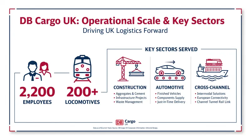 The scale of DB Cargo UK's operations across the British freight network.