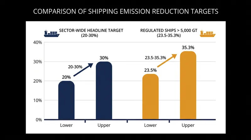 Because smaller vessels are exempt, large operators face a steeper decarbonization curve to meet sector-wide goals.