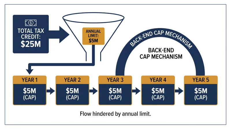 How the new corporate tax cap delays the monetization of film production credits.