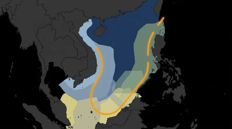 China's 'nine-dash line' claims roughly 80 percent of the South China Sea, overlapping with the Exclusive Economic Zones of several Southeast Asian nations.