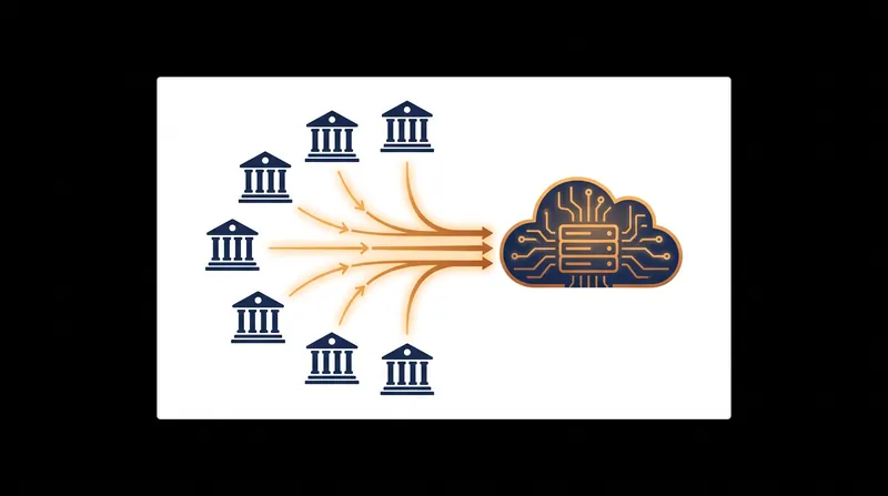 Concentration risk occurs when thousands of competing financial institutions rely on the same underlying infrastructure.