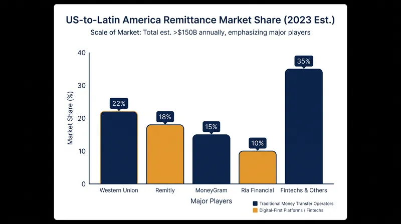 The U.S. to Latin America remittance corridor is highly competitive and rapidly shifting toward digital platforms.
