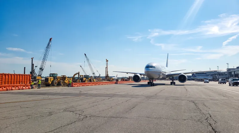 Ongoing construction for the O'Hare 21 modernization program has constrained the airport's physical capacity.