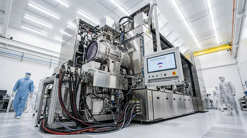 Intel's 14A process relies heavily on High-NA EUV lithography machines to print microscopic circuits.