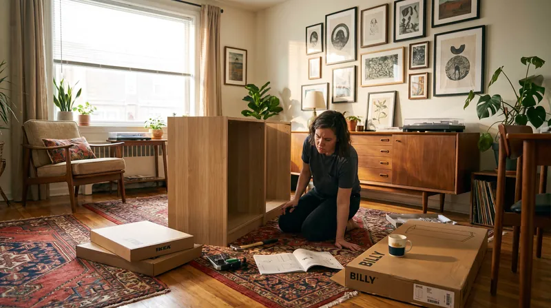 Value-tier flat-pack furniture remains a staple even in households that splurge on premium items.